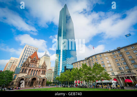 Bâtiments de Copley Square, dans Back Bay, Boston, Massachusetts. Banque D'Images