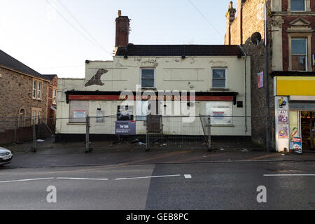 Le pub 379 qui a fermé ses portes à l'été 2010 et a été remplacé par un bloc d'appartements Banque D'Images
