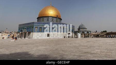 Jérusalem, Vieille Ville, Israël : vue sur le dôme du Rocher, un lieu de culte islamique sur le mont du Temple, l'une des plus anciennes œuvres de l'architecture islamique Banque D'Images