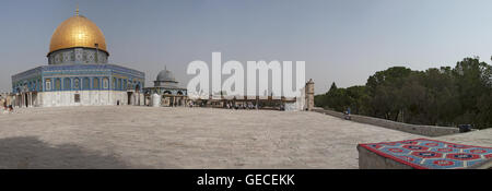 Jérusalem, Vieille Ville, Israël : vue sur le dôme du Rocher, un lieu de culte islamique sur le mont du Temple, l'une des plus anciennes œuvres de l'architecture islamique Banque D'Images