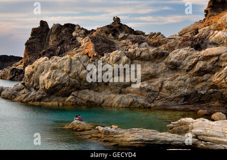 Crique Culleró. Parc Naturel du Cap de Creus. Paysage qui a inspiré quelques-unes des peintures de Dalí.Costa Brava. Province de Gérone. Cataloni Banque D'Images