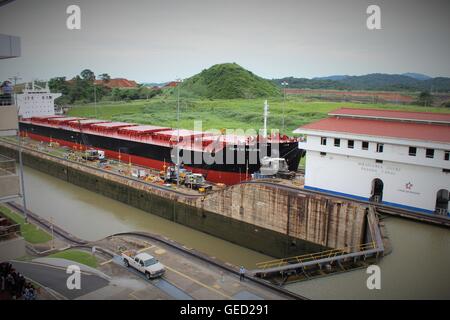 Le canal de Panama (Espagnol : Canal de Panamá) Banque D'Images