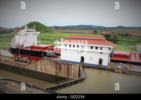 Le canal de Panama (Espagnol : Canal de Panamá) Banque D'Images