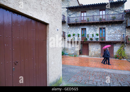 Els Hostalets d'en bas, Garrotxa Girona,province. La Catalogne. Espagne Banque D'Images