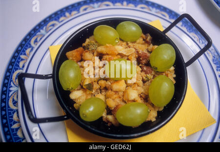 'Migas manchegas',Venta del Quijote,célèbre restaurant typique ,une cuisine traditionnelle,Puerto Lapice, province de Ciudad Real, Cas Banque D'Images