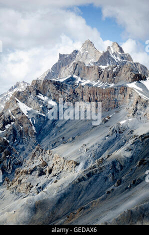Les pics des montagnes, l'Himalaya, la gamme Zalung, Zanskar, Ladakh, Jammu-et-Cachemire, l'Inde Banque D'Images