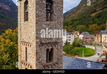 Sant Joan church.Eglise romane.Boí.Boí.Lleida province. La Catalogne. Espagne Banque D'Images