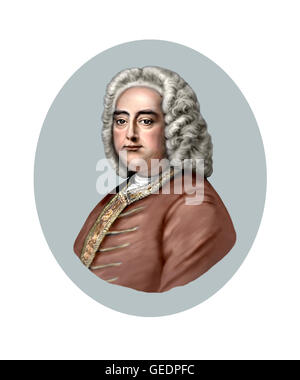 George Frideric Handel, 1685-1759, compositeur Banque D'Images