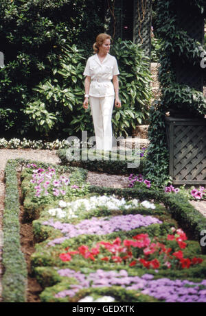 Doris Duke, héritière, à Duke Gardens en 1968. Banque D'Images