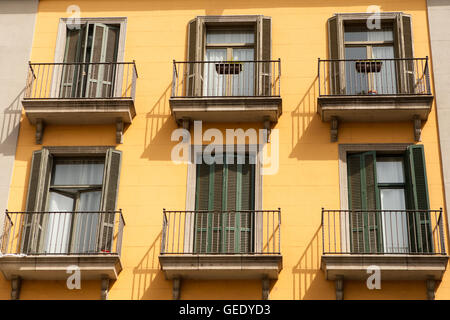 Placa De La Independencia, Gérone, Espagne Banque D'Images