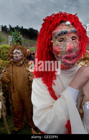 'La Vijanera'carnaval, Silio, Molledo. Cantabria, Espagne. Banque D'Images