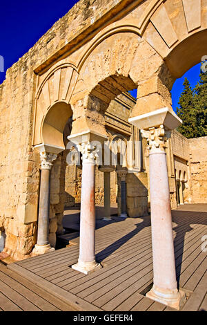 Géographie / voyages, Espagne, Andalousie, arcades et colonnes de l'Edificio supérieure (la partie supérieure de la Basilique Basilica bâtiment), Medina Azahara (Medinat al-Zahra), province de Cordoue, Andalousie (Andalousie), utilisez-No-Exclusive Banque D'Images