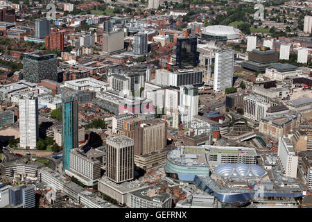 Vue aérienne du centre-ville de Birmingham, UK Banque D'Images