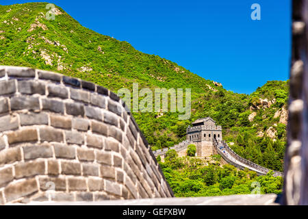 Détails de la Grande Muraille à Badaling Banque D'Images