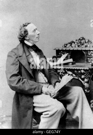 Hans Christian Andersen (1805-1875), l'auteur danois célèbre pour ses contes de fées. Photographie non datée par George E. Hansen. Banque D'Images