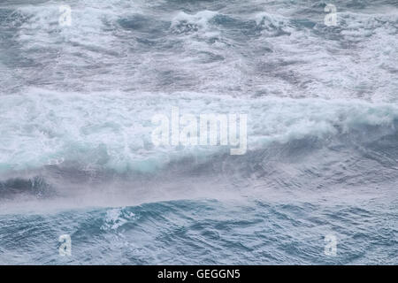 Sharp haute vagues dans la mer Arctique. À l'horizon du nord de l'île de Novaya Zemlya Banque D'Images