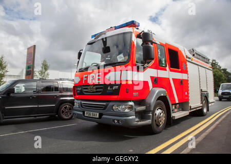 DAF LF 55 250 Lancashire, moteur de secours et d'incendie à Chorley, Lancashire, Royaume-Uni Banque D'Images