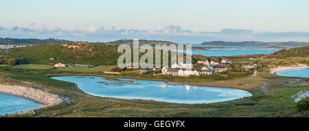 L'enfer Bay Hotel, Bryher, Isles of Scilly Banque D'Images