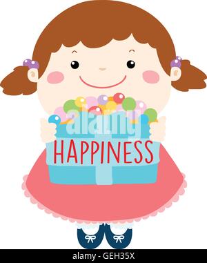 Dessin Anime Smiley Donner Bonheur Fort D Encouragement Illustration Image Vectorielle Stock Alamy