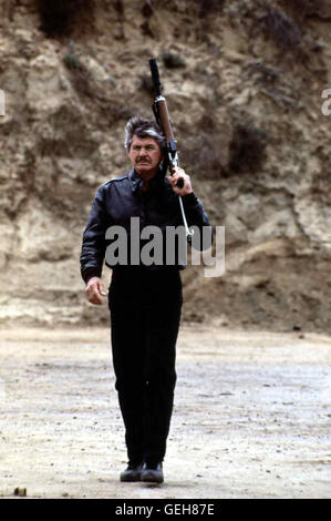 Paul Kersey (Charles BRONSON) *** légende locale *** 1987, Souhait mortel iv - Répression, Das Weisse Im Auge Banque D'Images