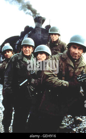 Telly Savalas, Heather Thomas Major Wright (Telly Savalas, 2vl) und seine Truppe, der auch Lieutenant Carol Campbell, Heather Thomas (m) angehoert. *** *** Légende locale 1988, Dirty Dozen : La Mission fatale, la DAS, Dreckige Dutzend - la Mission fatale Banque D'Images