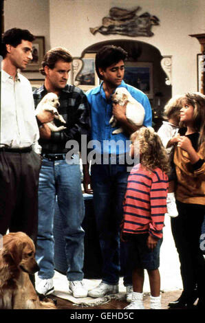 Bob Saget, Dave Coulier, John Stamos *** *** légende locale 1989, Full : Et ils l'appellent Puppy Love, Full : et ils appellent cela l'amour de chiot Banque D'Images