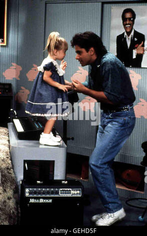 Mary Kate et Ashley Olsen, John Stamos *** *** légende locale 1989, Full : Cour de divorce, Full : Cour de Divorce Banque D'Images