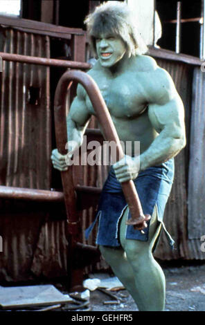 Lou Ferrigno (Hulk) à voir. *** *** Légende locale, 1988, l'Incroyable Hulk revient, Die Unheimlichen Des Rueckkehr Hulk Banque D'Images