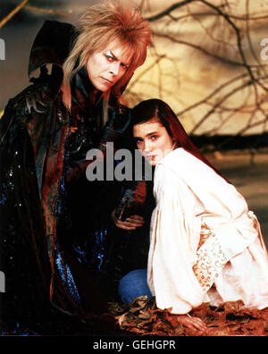 Jareth (David Bowie) und Sarah (Jennifer Connelly) ncnncncncncncnnncc *** *** 1986 légende locale, labyrinthe, Die Reise Ins Labyrinth Banque D'Images