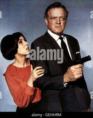 Heidelinde Weis, Van Heflin Kay Sebastian (Heidelinde Weis), Bill MacLean (Van Heflin) *** légende locale *** 1968, l'homme à l'extérieur, la, ... Scotland Yard und Schweigt Banque D'Images