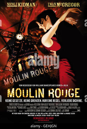 Poster *** *** légende locale 1952, Moulin Rouge, le Moulin Rouge Banque D'Images