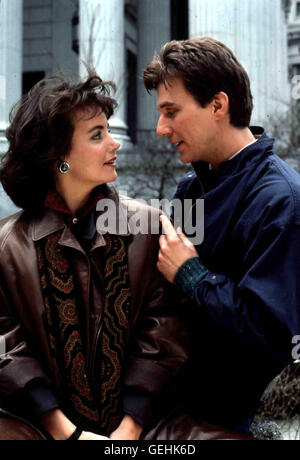 Margaret Colin, Patrick James Clarke Claire McCarron (Margaret Colin) tatkraeftige Unterstuezung bekommt von ihrem Bruder Fred (Patrick James Clarke) *** légende locale *** 1987, travail de la jambe, Ein Fall für Claire Banque D'Images