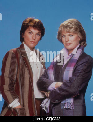 Szenenbild, Tyne Daly (Detective Mary Beth Lacey), Sharon Gless (sergent-détective. Christine Cagney), US Serie 1981-1988., Szenenbild, Cagney et Lacey Banque D'Images