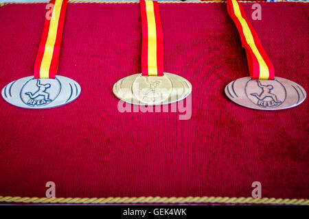 Gijon, Espagne. 24 juillet, 2016. Las Mestas, Gijon, Asturias, Espagne. Le 24 juillet 2016. 96e championnat d'athlétisme d'espagnol. Le premier jour. Credit : Alvaro Campo/Alamy Live News Banque D'Images