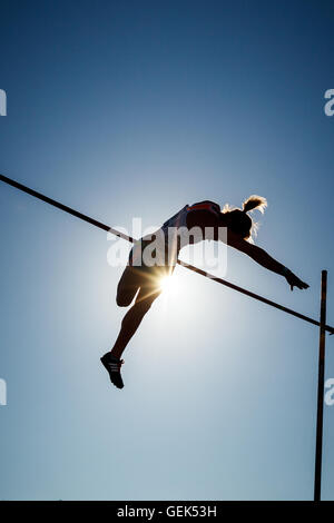 Gijon, Espagne. 24 juillet, 2016. Las Mestas, Gijon, Asturias, Espagne. Le 24 juillet 2016. 96e championnat d'athlétisme d'espagnol. Le premier jour. Credit : Alvaro Campo/Alamy Live News Banque D'Images