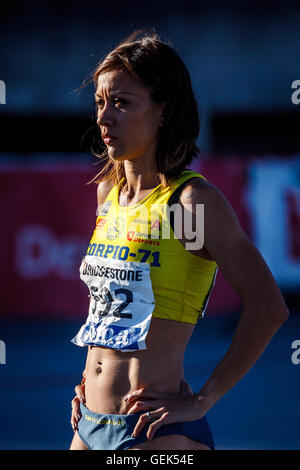 Gijon, Espagne. 24 juillet, 2016. Las Mestas, Gijon, Asturias, Espagne. Le 24 juillet 2016. 96e championnat d'athlétisme d'espagnol. Le premier jour. Credit : Alvaro Campo/Alamy Live News Banque D'Images