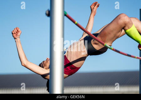 Gijon, Espagne. 24 juillet, 2016. Las Mestas, Gijon, Asturias, Espagne. Le 24 juillet 2016. 96e championnat d'athlétisme d'espagnol. Le premier jour. Credit : Alvaro Campo/Alamy Live News Banque D'Images