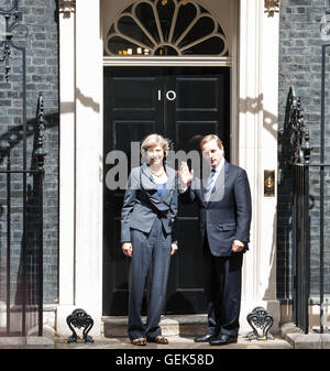 Londres en Angleterre. 26 juillet 2016. Premier ministre Theresa mai a eu des entretiens avec le Premier Ministre irlandais (Taoiseach) Enda Kenny à Downing Street, à la suite d'une visite à l'Irlande du Nord le 25 juillet 2016. Crédit : Michael Tubi/Alamy Live News Banque D'Images