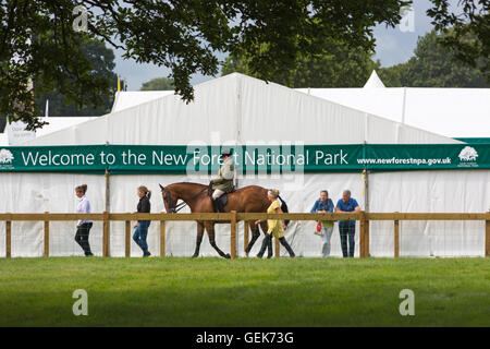 Près de Brockenhurst, Hampshire, Royaume-Uni. 26 juillet, 2016. Le premier jour de la Nouvelle Forêt & Hampshire County montrent que des milliers d'assister à l'événement qui se déroule sur trois jours. Credit : Carolyn Jenkins/Alamy Live News Banque D'Images