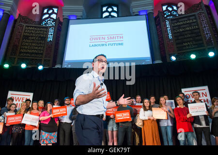 Londres, Royaume-Uni. 26 juillet, 2016. Direction du travail campagnes contender Owen Smith à Londres. Crédit : Michael Tubi/Alamy Live News Banque D'Images