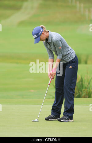 Le Buckinghamshire, Royaume-Uni. 27 juillet, 2016. Jessica Korda pour practicng le RICOH WOMEN'S BRITISH OPEN 2016 à Woburn Golf & Counrty Club dans le Buckinghamshire England UK Crédit : Bigred/Alamy Live News Banque D'Images