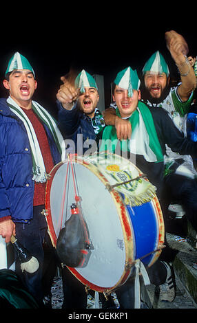 Fans de Real Valladolid c.f..En 17 ans du stade. Sevilla, Espagne Banque D'Images