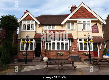 Le White Hart Public House, 16, Chemin Vert Rusthall. Banque D'Images