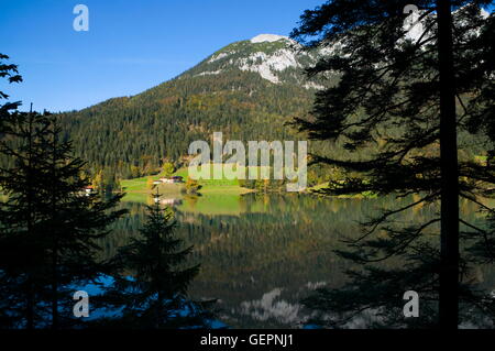 Géographie / voyage, Autriche, Tyrol, lac Hintersteiner (voir Hinterstein), Wilder Kaiser, de montagnes Kaisergebirge (Zettenkaiser Steeklamp), Kufsteiner Wald (forêt), Kufstein Banque D'Images