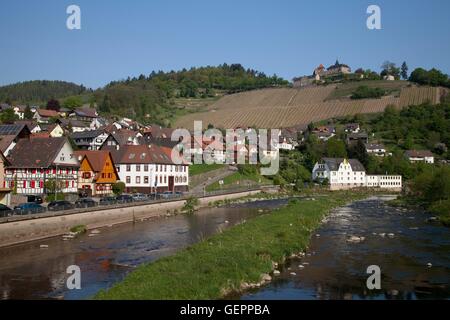 Géographie / voyage, Allemagne, Bade-Wurtemberg, Forêt Noire, Murg, Gernsbach, Obertsrot, Château Eberstein, Banque D'Images