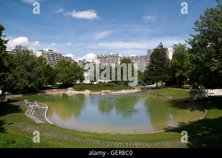 Géographie / voyage, Allemagne, Bavaria, Munich, Village Olympique, lac, Milbertshofen, Banque D'Images