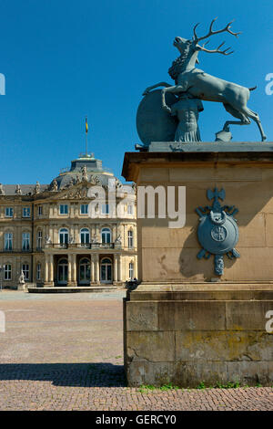 Neues Schloss, Stuttgart, Bade-Wurtemberg, Allemagne Banque D'Images