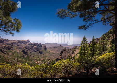 Superbe panorama de montagnes à Gran Canaria, Espagne Banque D'Images