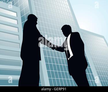 Vector illustration d'un couple à l'arrière-plan de la ville Illustration de Vecteur