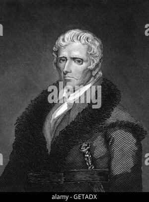 Daniel Boone (1734-1820), un pionnier américain pionnier, célèbre pour son exploration et colonisation de ce qui est aujourd'hui dans le Kentucky. Banque D'Images